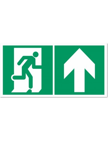 Direction d'une sortie de secours droit devant