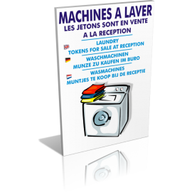 Sanitaires  Machines à laver - Les jetons sont en vente