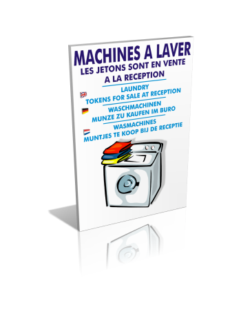 Sanitaires  Machines à laver - Les jetons sont en vente