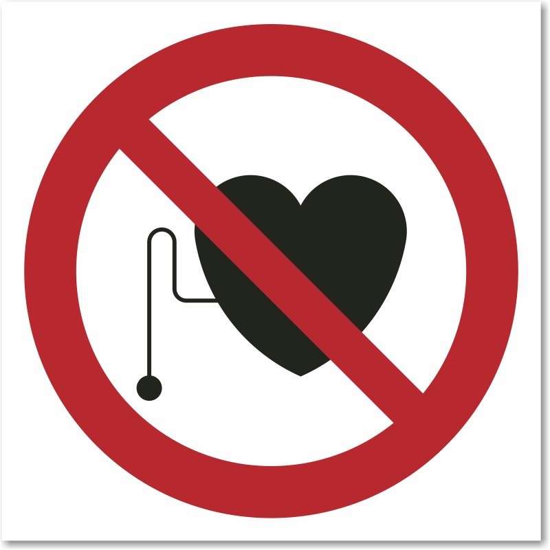 Accès interdit aux porteurs d'un stimulateur cardiaque
