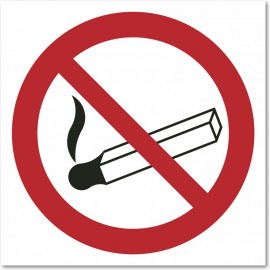 Flammes nues interdites -Défense de fumer