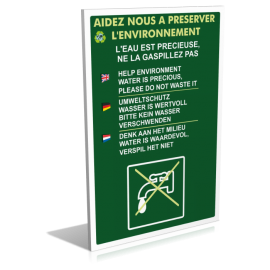 Sanitaires  Aidez nous à préserver l'environnement