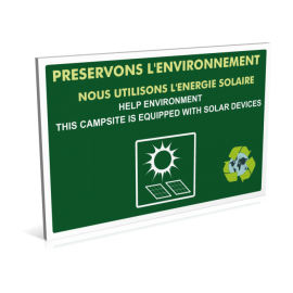 Sanitaires  Préservons l'environnement - Nous utilisons l'énergie solaire