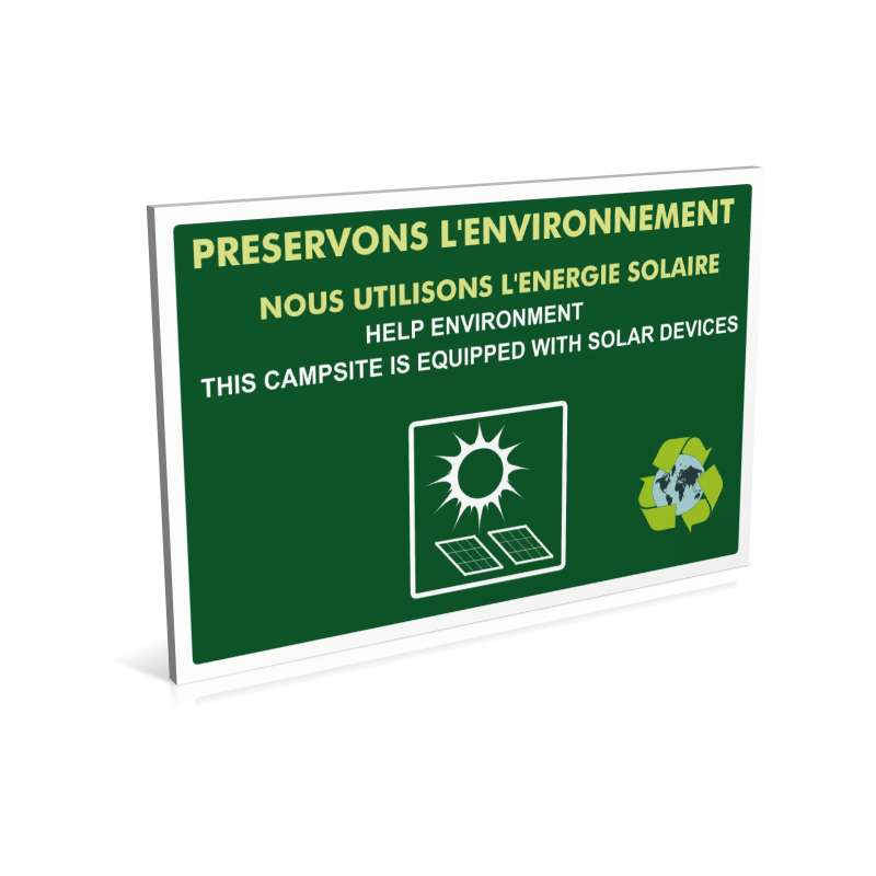 Sanitaires  Préservons l'environnement - Nous utilisons l'énergie solaire