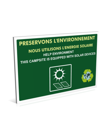 Sanitaires  Préservons l'environnement - Nous utilisons l'énergie solaire