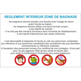 REGLEMENT INTERIEUR ZONE DE BAIGNADE