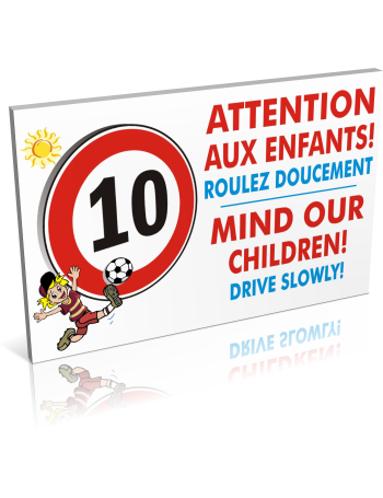 10 km heure Attention aux enfants