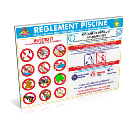 Règlement piscine 720mmx480mm