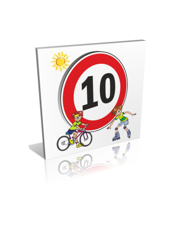 10 KM/H personnages vélo et rollers