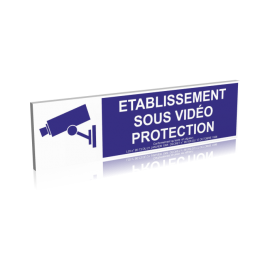 Etablissement sous vidéo protection - bleu