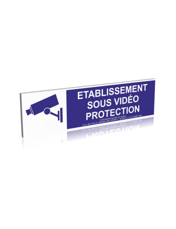 Etablissement sous vidéo protection - bleu