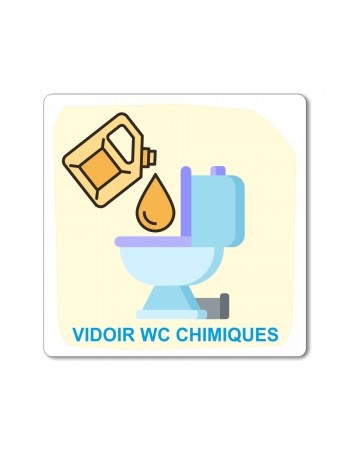 Plaque vidoir wc chimique