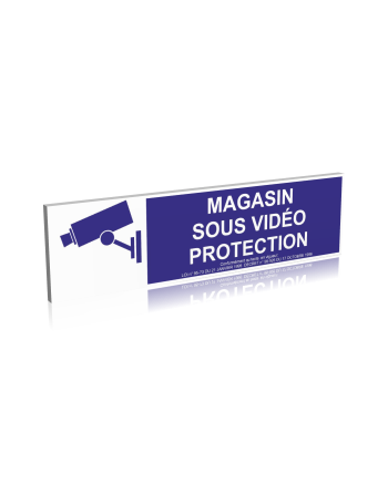 Magasin sous vidéo protection - Bleu