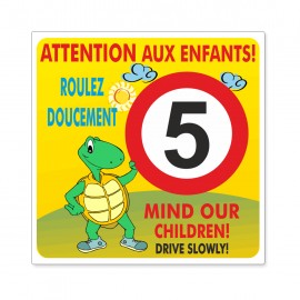 Panneau attention aux enfants roulez doucement sur mesure