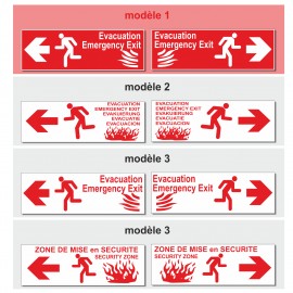 Flèches Évacuation Rouge