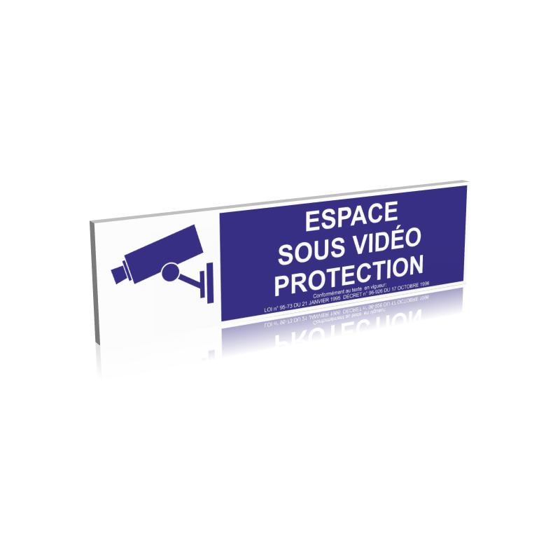 Espace sous vidéo protection - Bleu