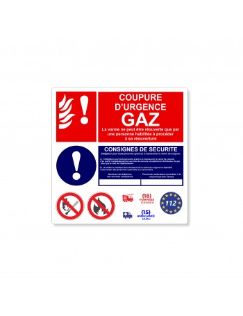 Coupure d'urgence gaz