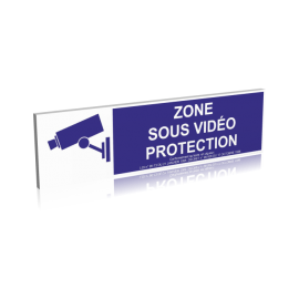 Zone sous vidéo protection - Bleu