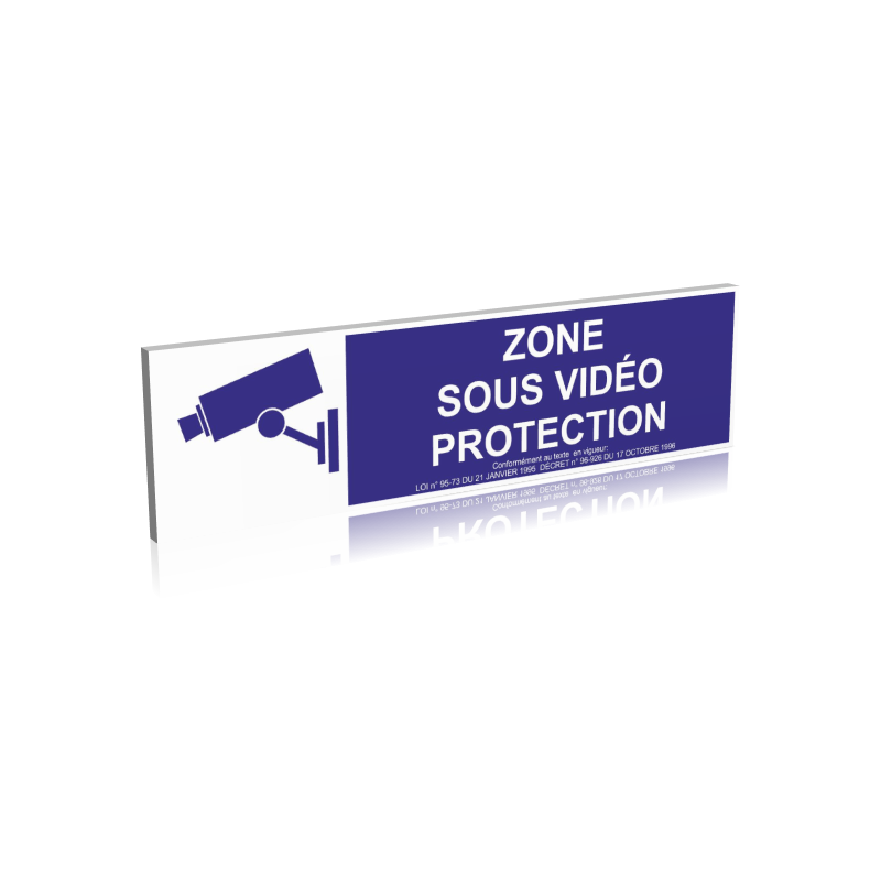 Zone sous vidéo protection - Bleu