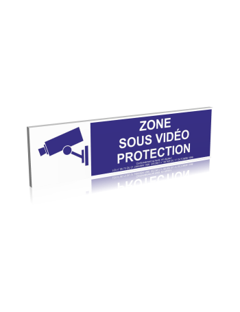 Zone sous vidéo protection - Bleu