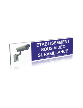 Panneau Établissement Vidéosurveillance Personnalisable