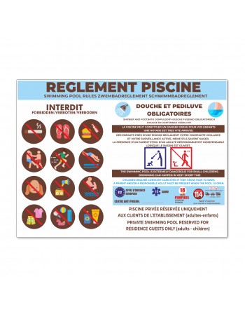 Panneau Sécurité enfants- Porte fermée - signalétique piscine - sign201709