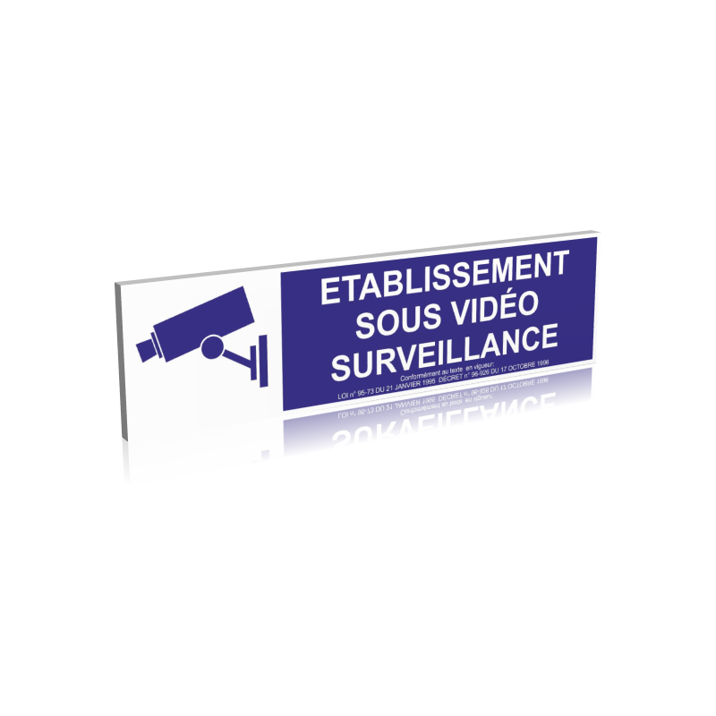 Etablissement sous vidéo surveillance - Bleu