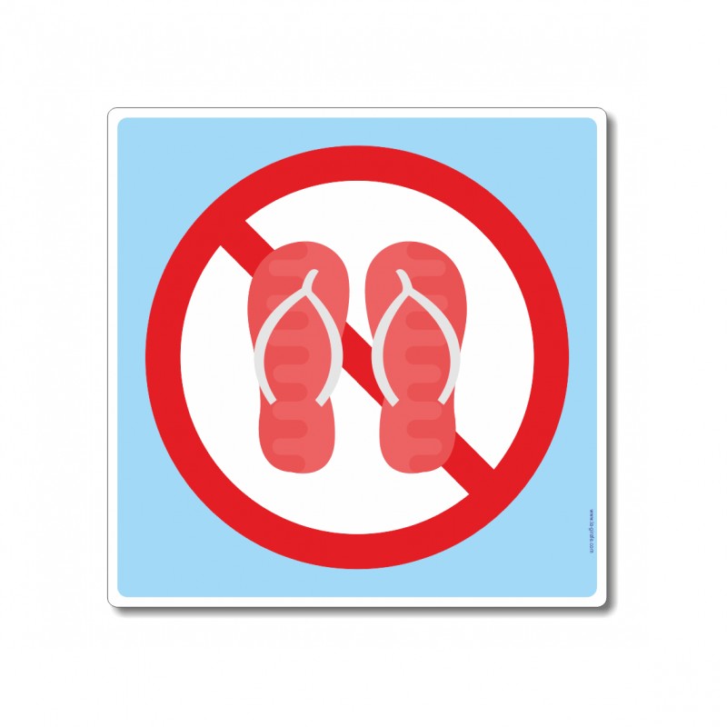 Chaussures interdites sur la piscine