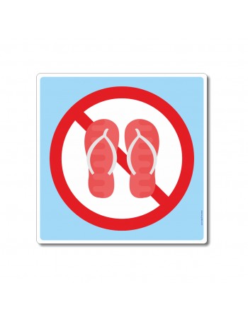 Chaussures interdites sur la piscine