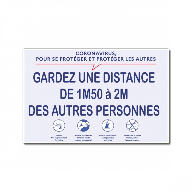 Panneau coronavirus gardez une distance de sécurité Panneau coronavirus gardez une distance de sécurité
