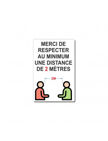 Merci de respecter au minimum une distance de 2 m