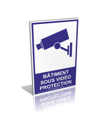 Bâtiment sous vidéo protection - Bleu