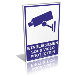 Etablissement sous vidéo protection - Bleu
