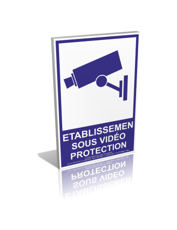 Etablissement sous vidéo protection - Bleu