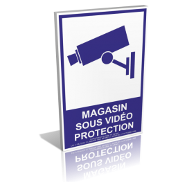 Magasin sous vidéo protection - Bleu