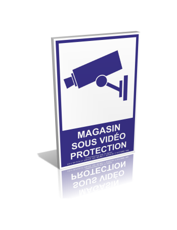 Magasin sous vidéo protection - Bleu