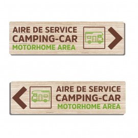 Panneau directionnel Aire de service camping-car