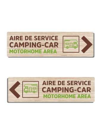 Panneau directionnel Aire de service camping-car