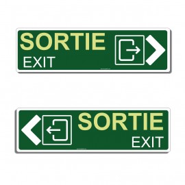 Panneau directionnel Sortie - Exit