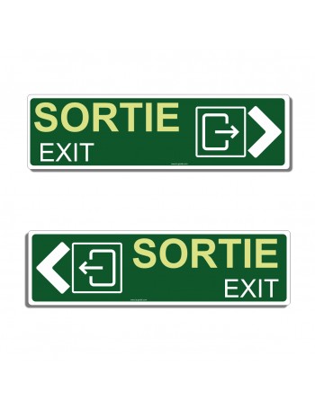 Panneau directionnel Sortie - Exit