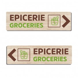 Panneau directionnel épicerie