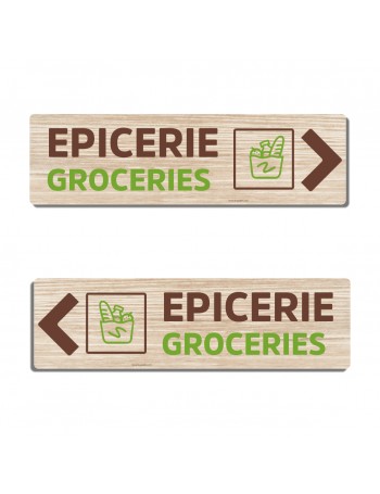 Panneau directionnel épicerie