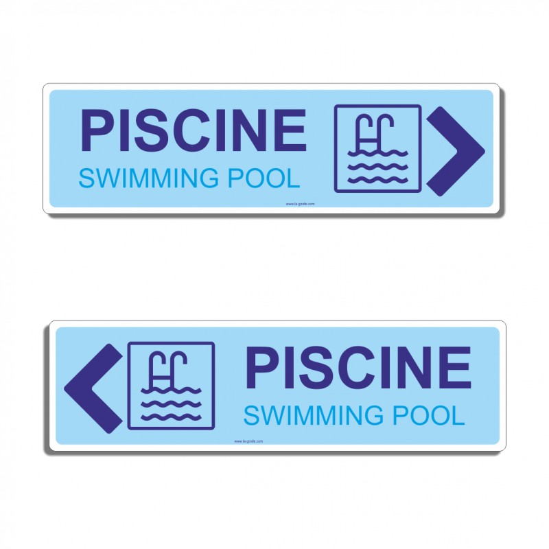 Panneau directionnel piscine