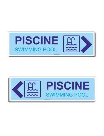 Panneau directionnel piscine