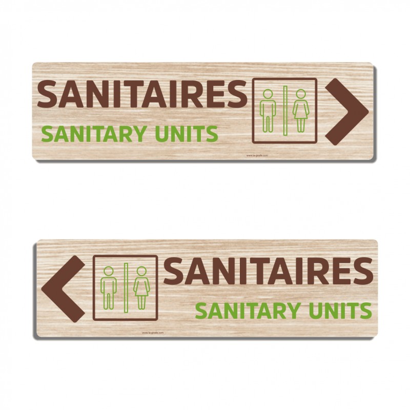 Panneau directionnel sanitaires