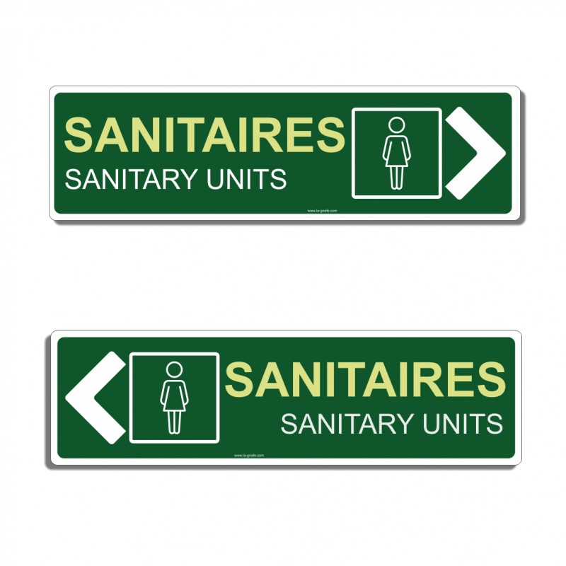 Panneau directionnel sanitaires femmes Panneau directionnel sanitaires femmes