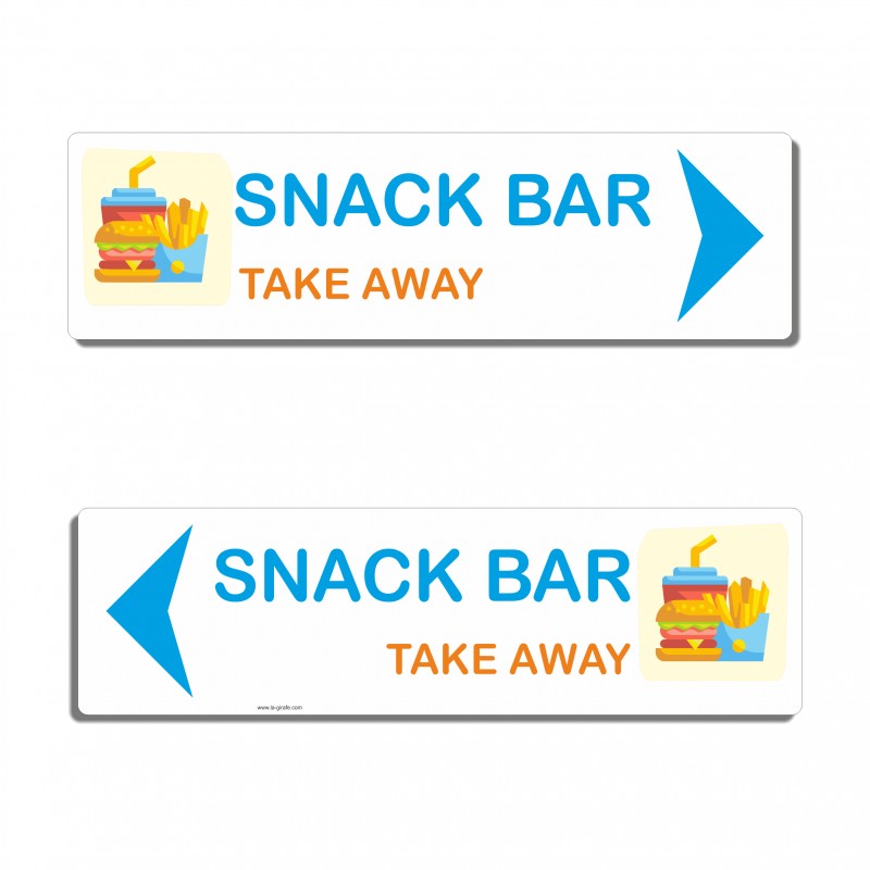 Panneau directionnel snack bar