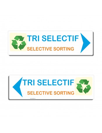 Panneau directionnel tri sélectif