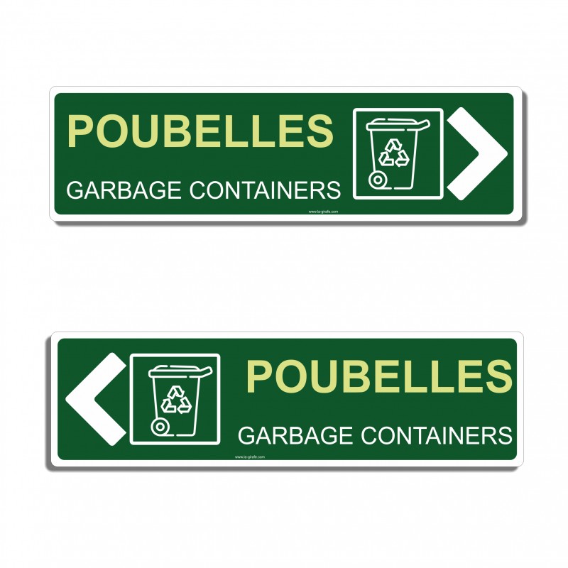 Panneau directionnel poubelles Panneau directionnel poubelles