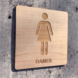 signalétique en bois dames